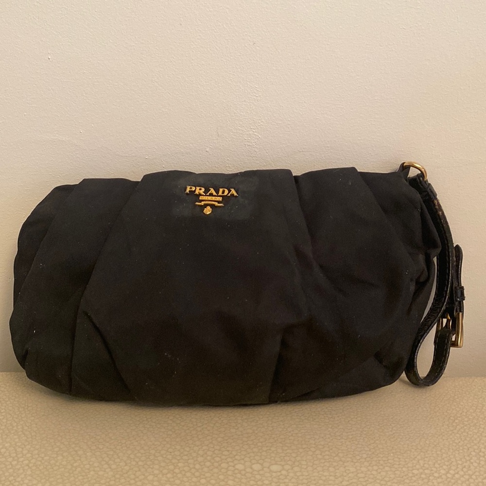 Prada Black Tessuto Nylon Wristlet